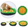 Breathing Mat for Dogs, Feeding Mat for Dogs, Dog Games for Boredom, Interactive Puzzle Toys, with 3PCS Suction Cup (Yellow)