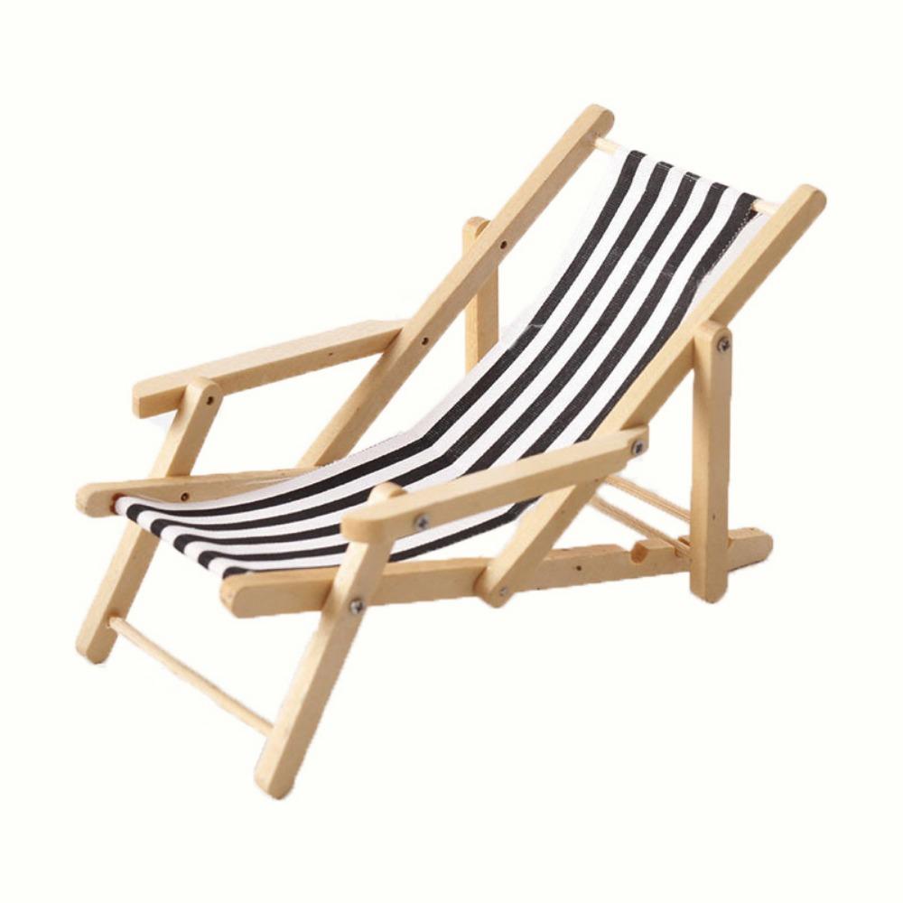 Mini 1/12 Dollhouse Chair Multicolors Summer Vacation Beach Chair  For OB11 Doll