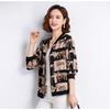Mother's Chiffon Printed Long-Sleeve Cardigan - 2025 Spring Collection, Plus Size, Versatile Baseball Jacket.