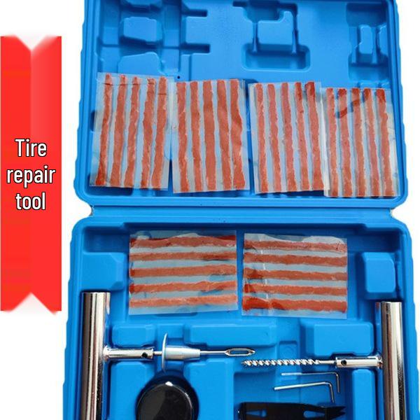 Quick Fix Car & Electric Tire Repair Kit: Metal Tools & Rubber Strips