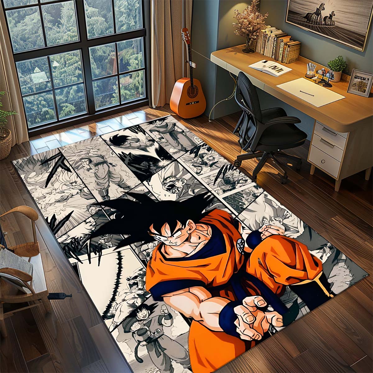 Dragon Ball Goku Anime Paklājs Liels
