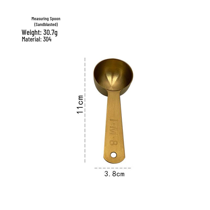 

MDNG Gold Stainless Steel Measuring Spoon Set with Scale, 4-Piece
