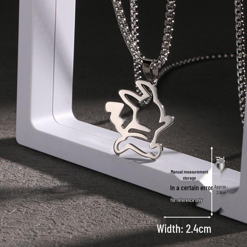 Little Monster Ghost Necklace - Cute Halloween Pendant for Hip Hop Street Style