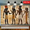 2D Flat Design 1-piece Ancient Egyptian Figure Mural Suitable for Birthdays Weddings and Dance Parties.