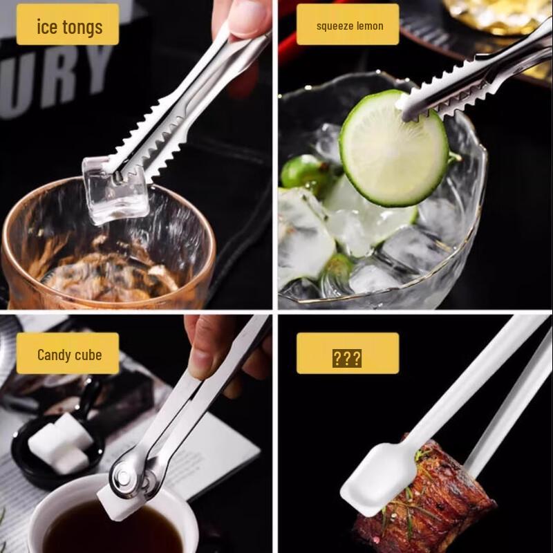 Verbesserte Eis- und Lebensmittelzange aus Edelstahl