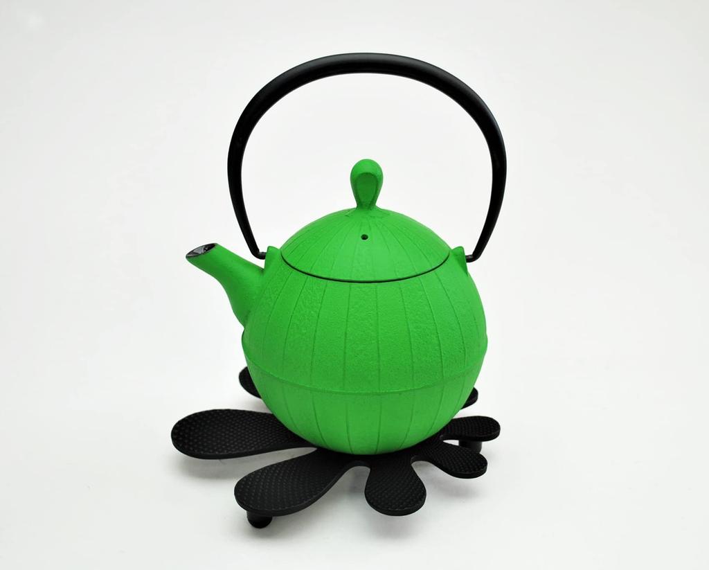 Nambu Ironware Teapot: Ichido Teapot Kurumi 0.5L Green W14.5xD11.5xH17.5(cm)