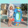 Inflatable Cartoon Toddler Swim Ring With Steering Wheel For Water Play Children Boat