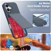 New for Apple 17 Card Bag Multi Functional Phone Case Transparent Bracket for IPhone 16 2-in-1 Protective Cover
