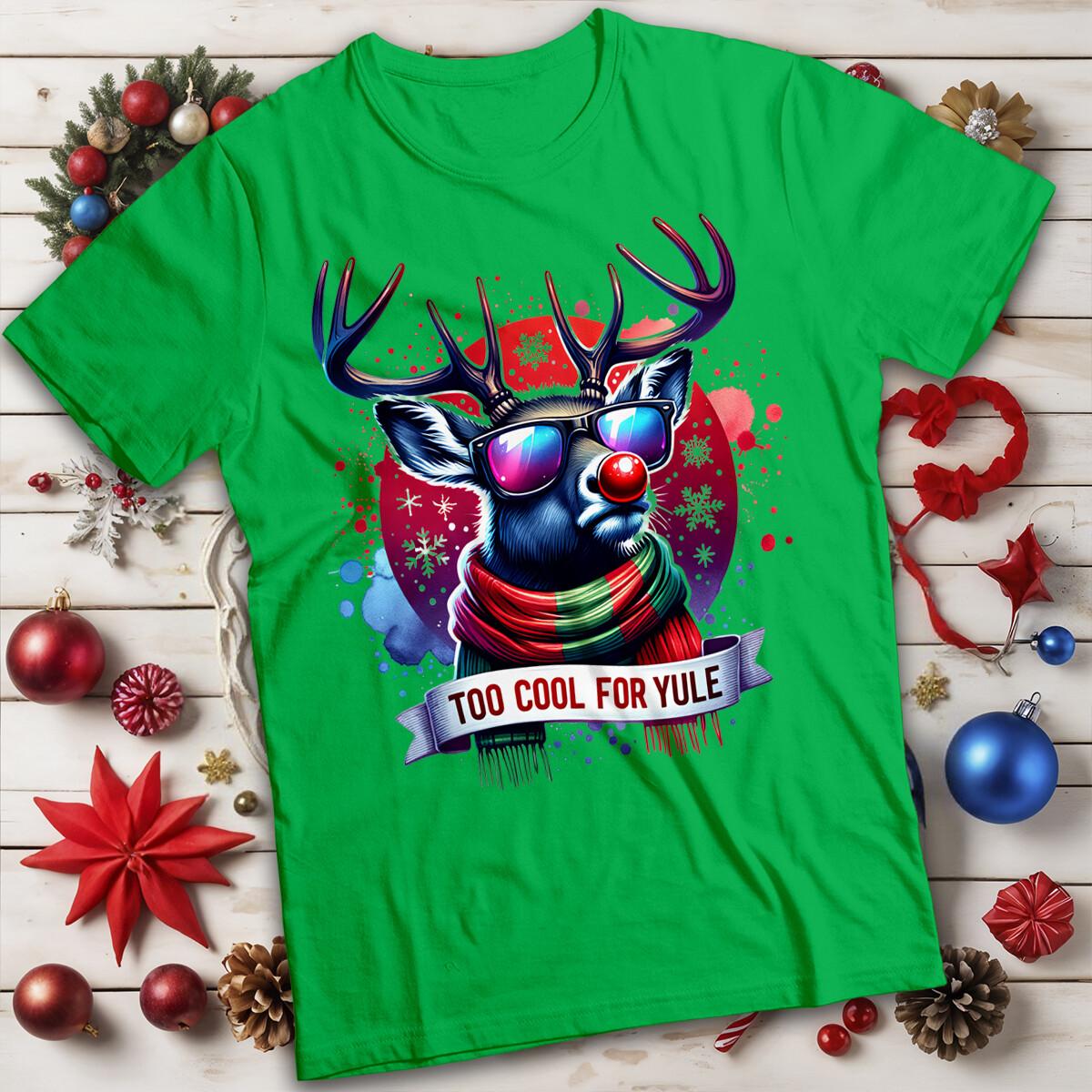 Cool Reindeer Christmas T-shirts Funny Mens and Womens Tee #MC XL
