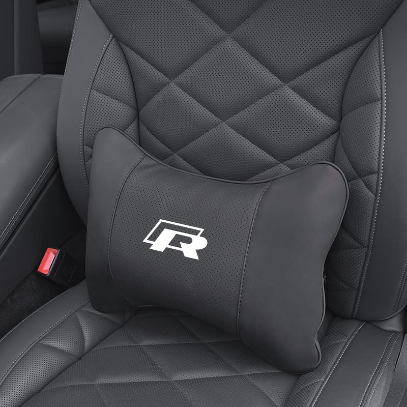 Car Tire Valve/ Car Headrest/Lumbar Support Auto Neck Pillow Waist Cushion For VW GTI Polo Golf MK7 Passat B6 Tiguan Jetta T-ROC