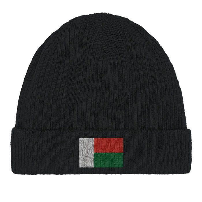 Čepice - Čepice Drapeau Madagaskar - Noir - 100% bavlna - Taille fixe - Design épuré