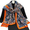 Cashew flower brocade silk scarf women's summer personality with thin shawl scarf dual-purpose