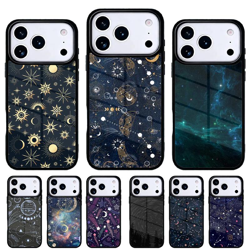 Starry Sky Phone Case for iPhone 17 Air 16e 15 14 13 Pro Max Back Cover for 12 11 Pro Coque