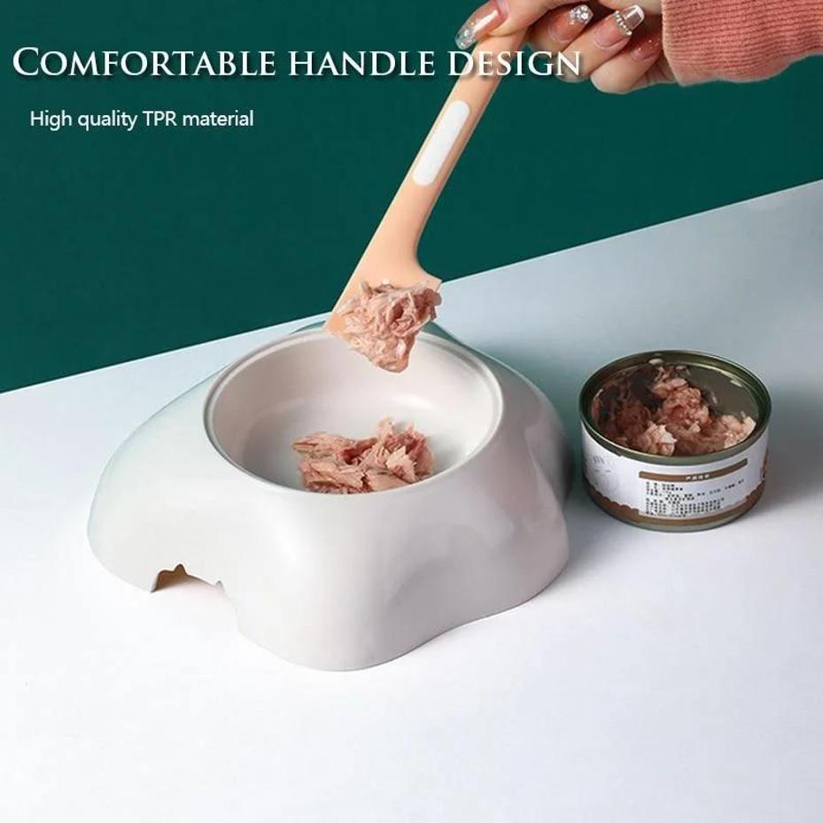 Pets Tableware Canned Spoons For Cats Dogs Wet Food Pets Feeding Stirring Spoons With Long Handles Accessories Feeder Shovel