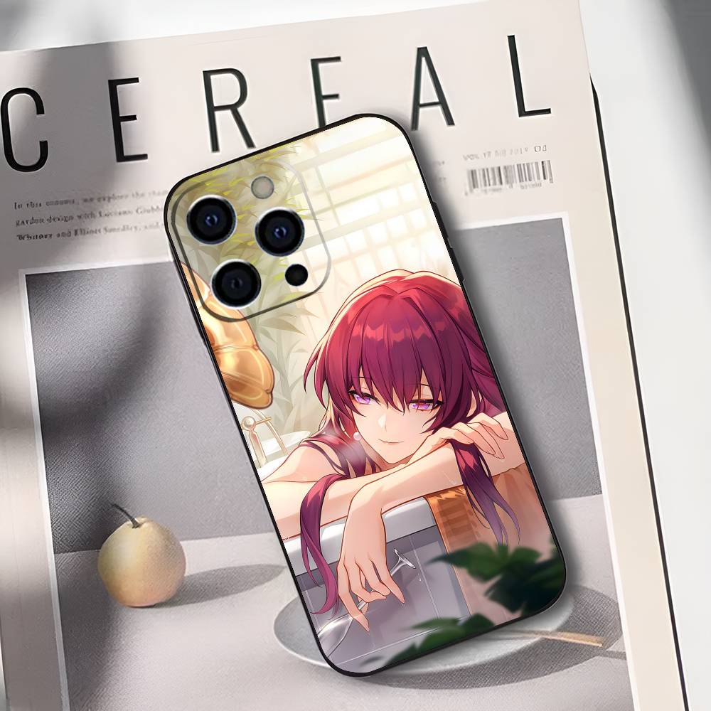 

Чехол для телефона Kafka H-Honkai S-Star R-Rail Для iPhone 17,16,15,14,13,12,11 Plus,Pro Max,XS,Мягкий силиконовый Черный чехол iPhone15promax