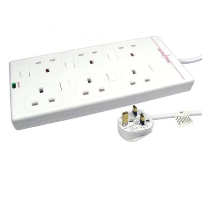 Microconnect 6 Sockets Uk Socket 2M White