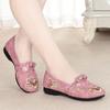 Vintage Traditional Style Women Soft Loafers Spring Autumn Slip On Cotton Fabric Flats Comfort Chinese Embroidered Shoes