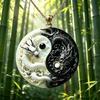 Ethnic Imitation Jade Pendant Necklace Chinese Vintage Charm Jewelry For Men Women Daily Outfit Festival Gift Use