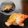 Golden Pixiu Color-Changing Toad Tea Pet Ornament for Gongfu Tea Set - Exquisite Collectible