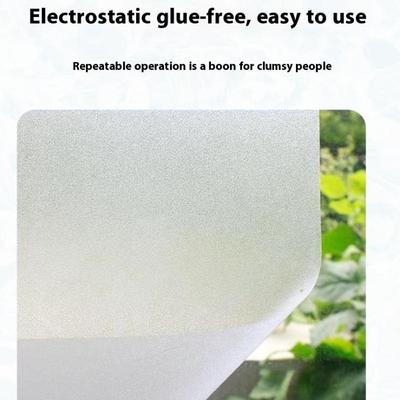 Window Privacy Film Non-Adhesive Frosted Glass Window Film For Bathroom Static Cling Heat Blocking Stickers For Home Matte White