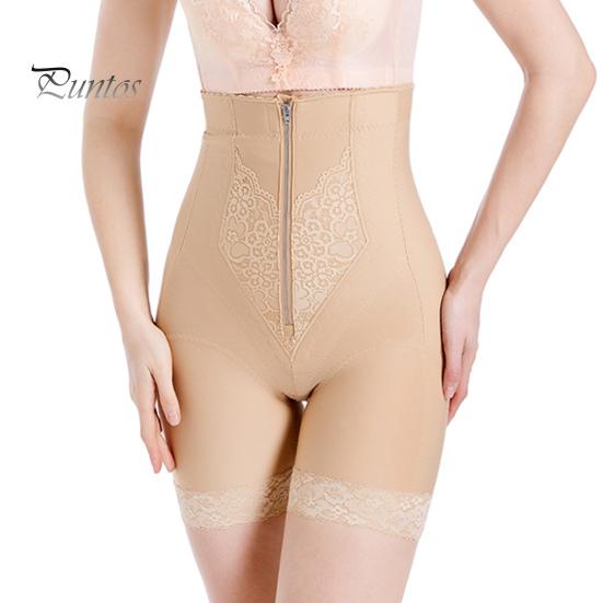 

Корректирующее белье на молнии на талии, сексуальные кружевные послеродовые нейлоновые брюки с высокой талией, удобные женские брюки с контролем живота для женщин 2XL бежевый