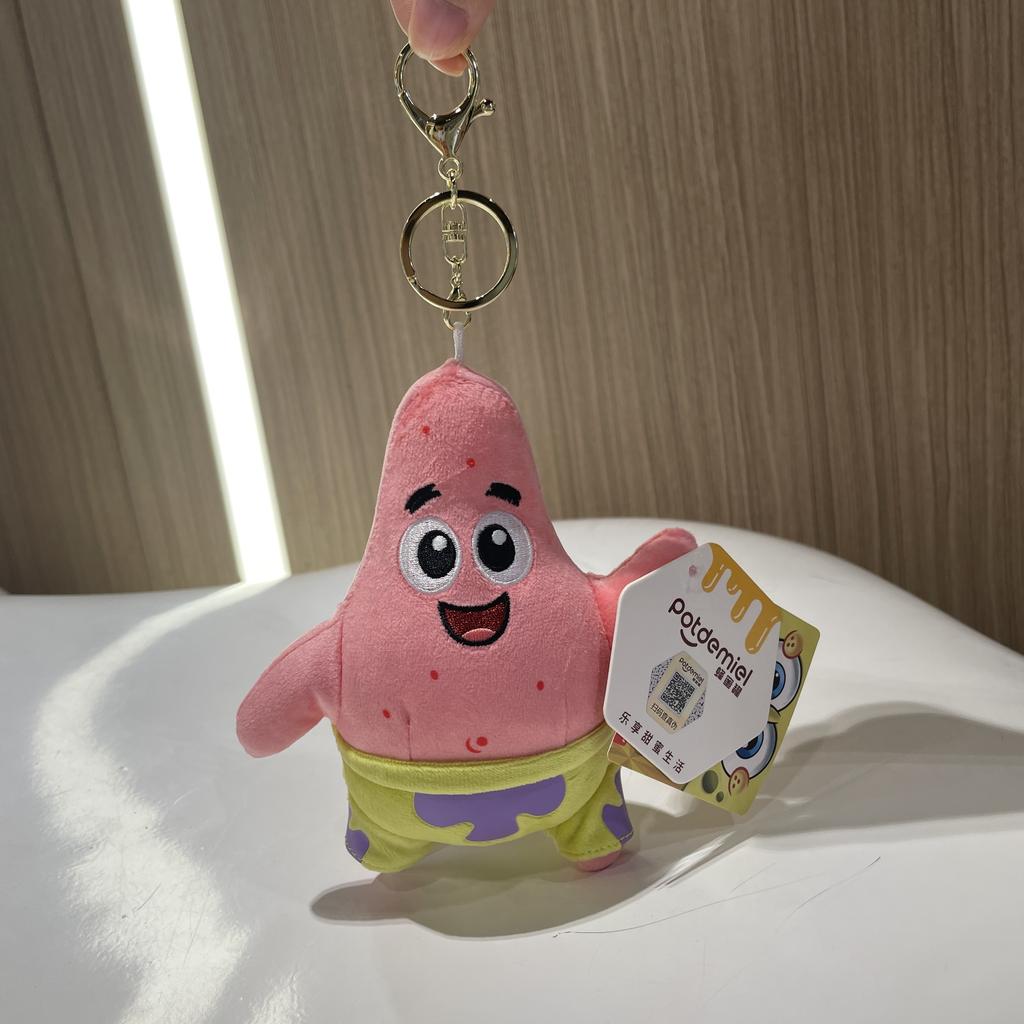 Oryginalny SpongeBob Kanciastoporty Patrick Gwiezdny Skalmar Eugene H. Krab Gąbka Pluszowa Zabawka Brelok Lalka Prezent Urodzinowy Bożonarodzeniowy