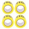 4PCS Caution Tape Rolls Yellow Background Black Word Barricade Safety Warning Tape for Construction