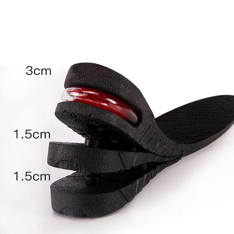 Adjustable Height-Boosting Insoles: Air Cushion, Shock-Absorbing, Unisex, Ideal for Sports or Martin Shoes