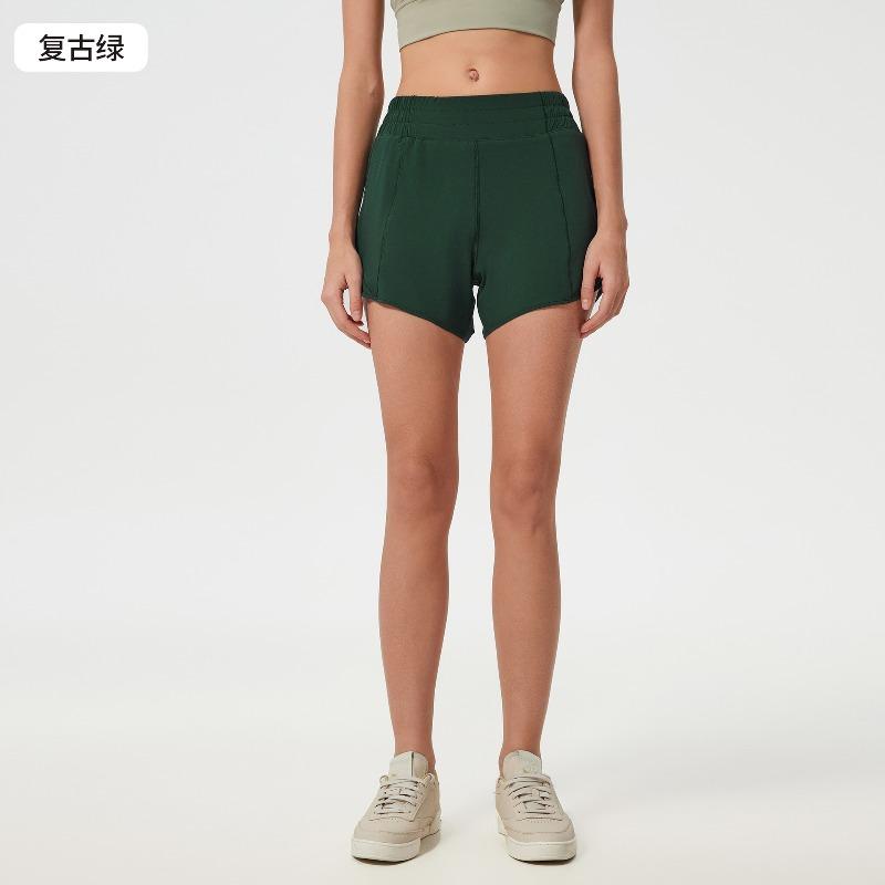 Loose quick-drying sports shorts women's summer lined running training fitness pants high-waisted yoga shorts