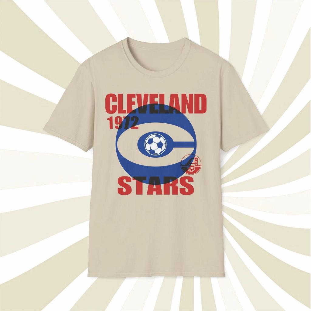 Men's and Women's T-shirts Cleveland Stars 1972 ASL Vintage Offset Printed Soccer T-Shirt