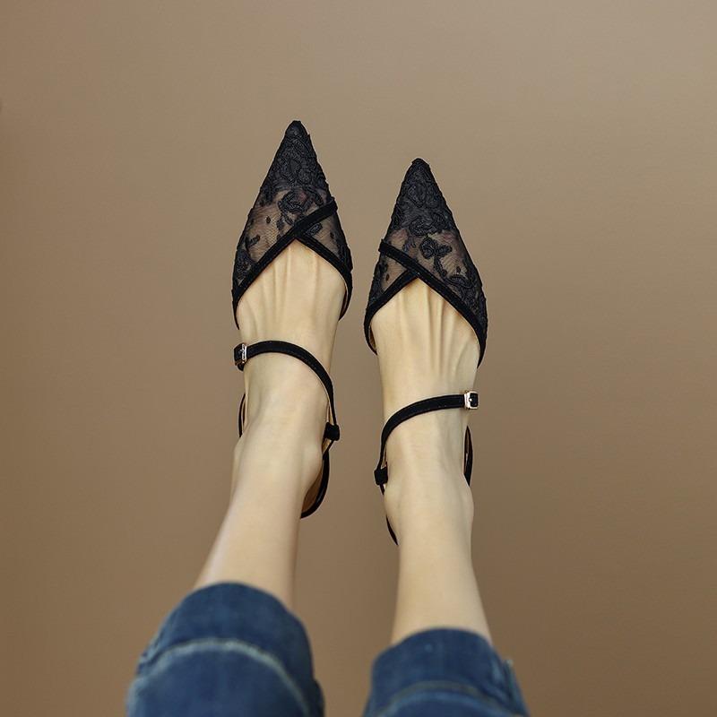 Women Pointed Toed Sandals 2025 Summer Woman Sexy Thin High Heels New Ladies Elegant Pumps Female Shallow Party Shoes