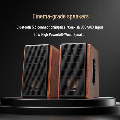 F&D R28BT PLUS High-Fidelity Active 2.0 Bookshelf Speakers CN Plug (adapter Included)