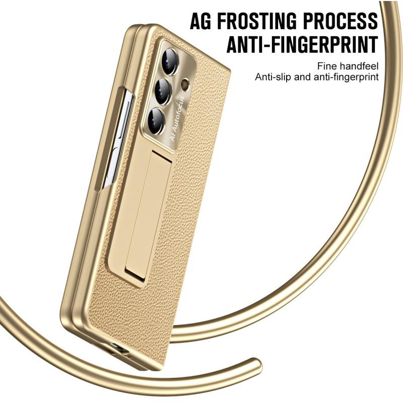 Galaxy Z Fold7 Case PC Protective Cover With Leather Texture Anti-Shock Scratch Resistant Fold6