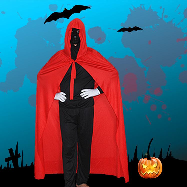 Grim Reaper Wizard Cloak: Black Magic Vampire Pirate Cape Costume