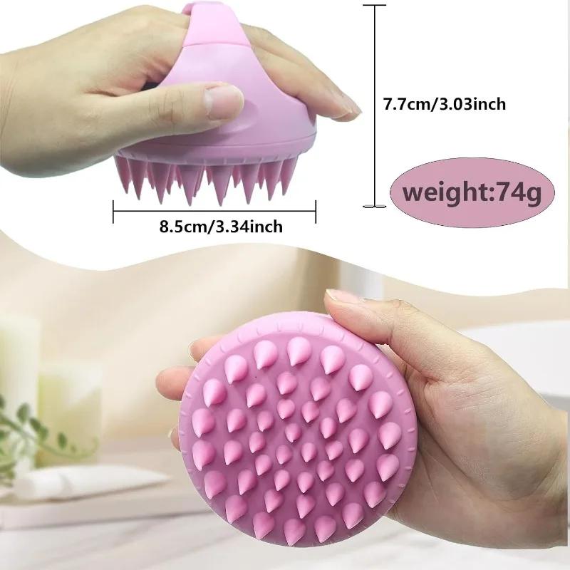 Silicone Shampoo Brush - Scalp Massage Comb for Hair Washing, Body Massage Brush for Bath & Shower, Salon Hairdressing Tool