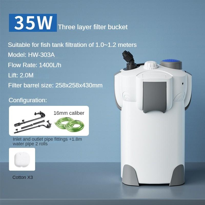 Găleată Filtru Acvariu Silențios Nivel Scăzut Apă Filtru Extern Baril Echipament de Filtrare pentru Purificarea Apei Acvariului