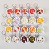Chinese-Style Edible Toy Keychain: 4cm Simulation Food Bowl Pendant Gift