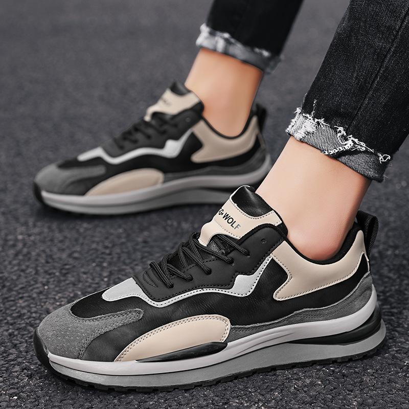 Fashion versatile sports leather shoes genuine leather spring and autumn men's shoes casual men's shoes retro