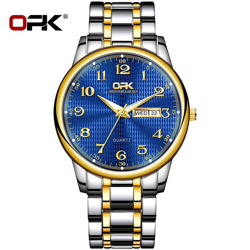 OPK Men's Double Calendar Quartz Watch - Douyin Hot Seller