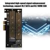 PCIE to M.2 SATA+NVME Dual Disk Expansion Card for 2230 2242 2260 2280 22110 Size M.2 SSD