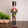 Colorful Wooden Nutcracker Soldier King Figurine Christmas Decor for Shelves
