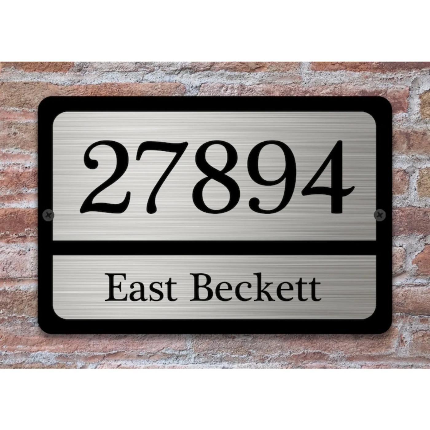 Персонализированная металлическая табличка с номером дома, индивидуальная адресная табличка, декор для дома красный