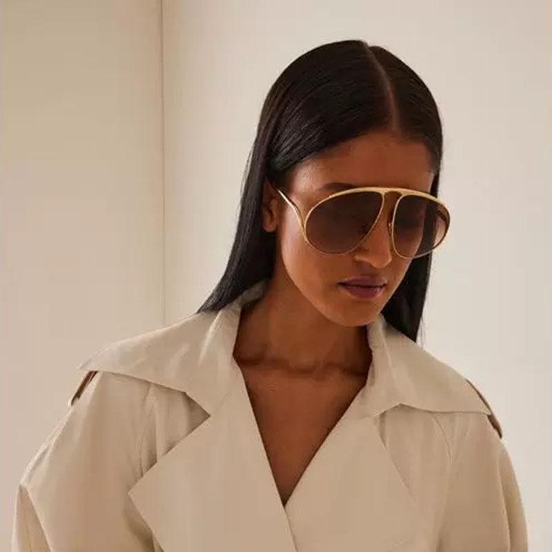Vintage y2k Oversized Pilot Sunglasses Luxury Brand Designer UV400 Sun Glasses for Women Men Punk Outdoor Driving Shades