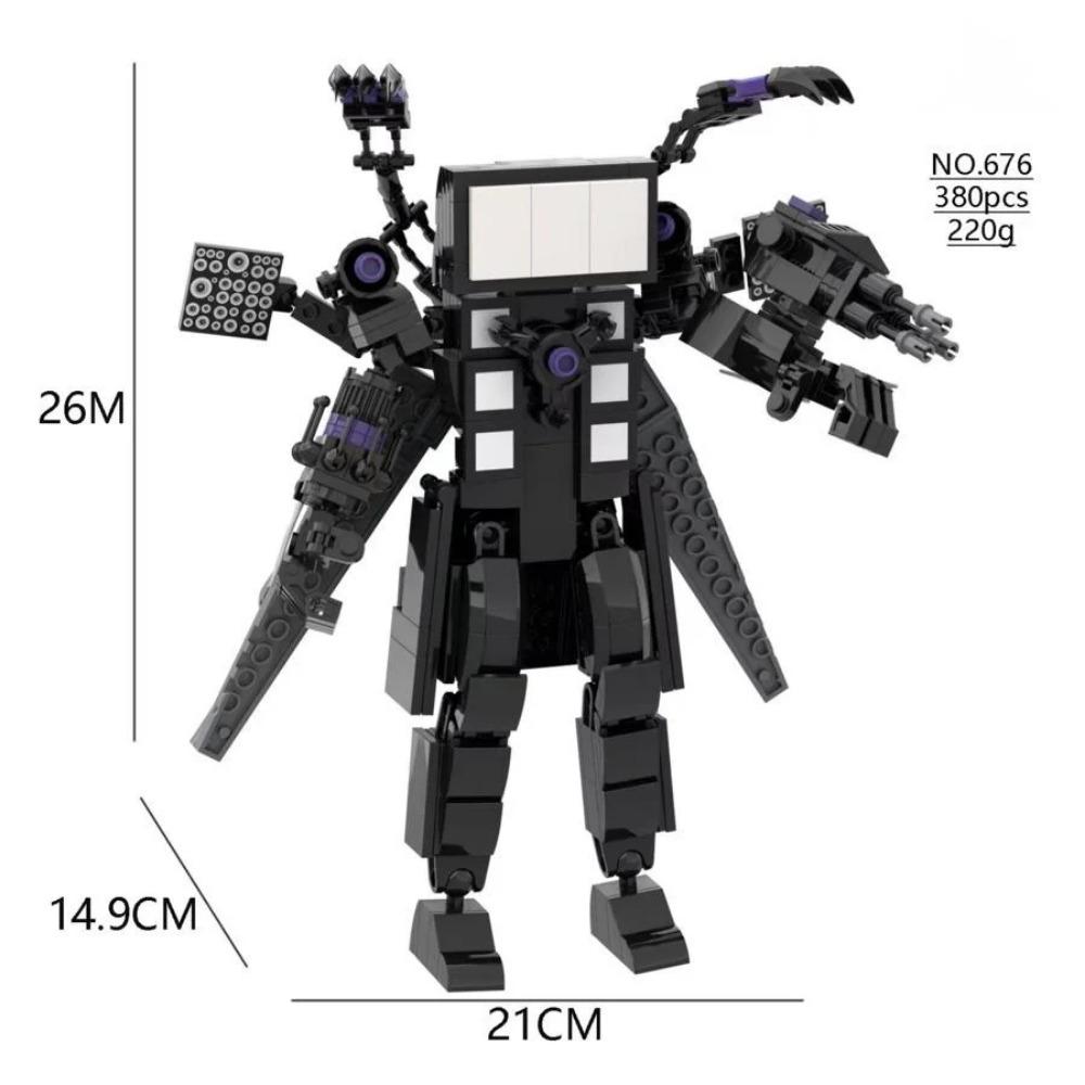 

Skibidi Туалет Строительные блоки Игрушка Титаны Оператор Спикерман Дриллман Телевизионный мужчина Женщина Камера Спикер Человек G Дрель Человек Фигурка Игрушка