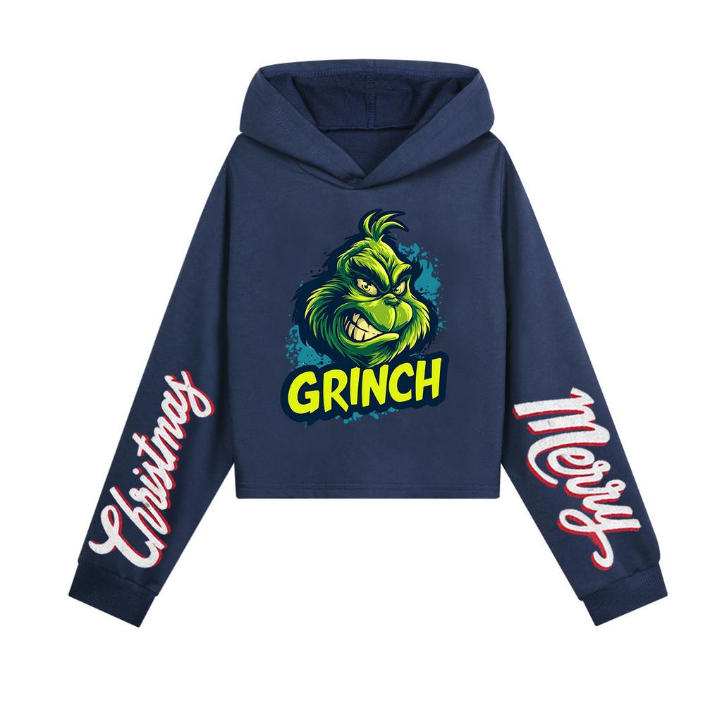 Uformell mote for barn Juleprintet hettegenser med lange ermer (Uten snøring)