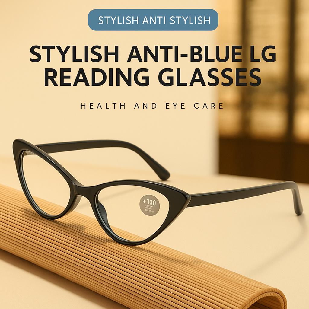 1pc Stylish Small Cat Eye Reading Glasses Women Ladies Cateye Blue Light Blocking Computer Readers Anti Glare Fashion Eyewear
