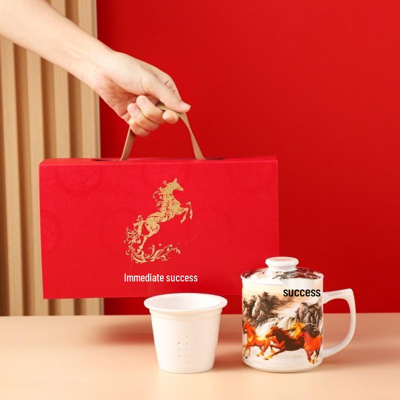 Yihude Success Ceramic Teacup Set with Strainer