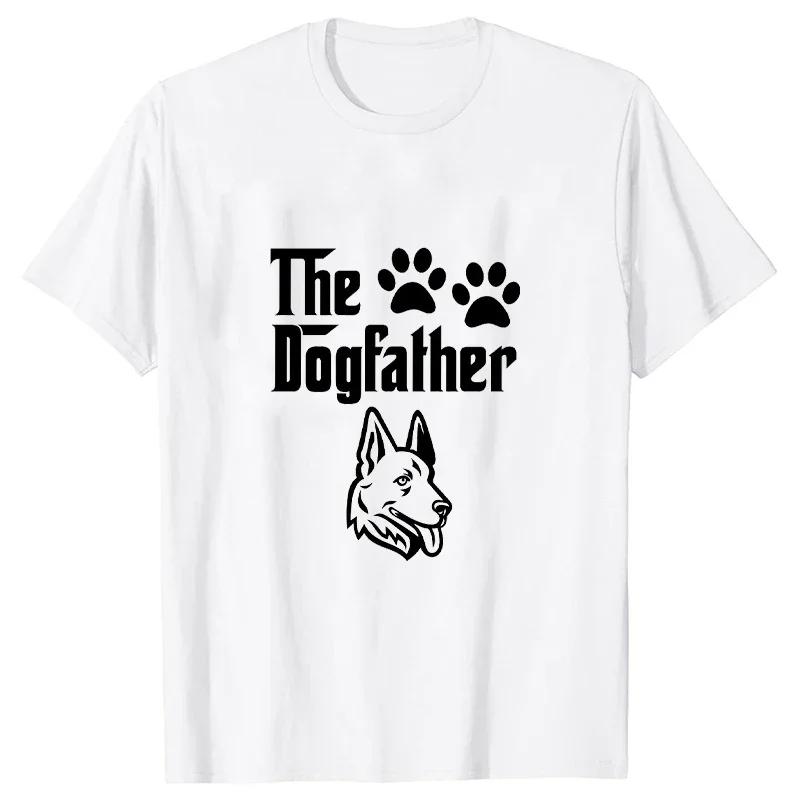 The Dogfather Funny trička pro muže Tričko Psí táta Německý ovčák táta Pánská trička Krátký rukáv Letní oversized tričko Tričko