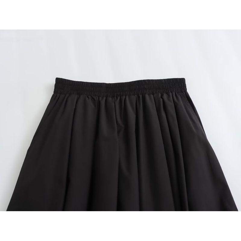 Kaslead New Arrival Women's Clothing Fashion Style Fashion All-Match Minimalist Wide Hem Midi Skirt Skirt 4437246