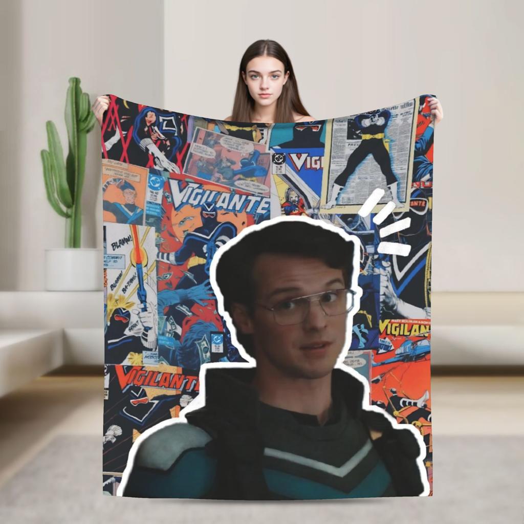 Adrian Chase Vigilante Peacemaker Flannel Blanket Soft Warm Bedding Throws for Home Decor Airplane Bedspread Sofa Bed Cover